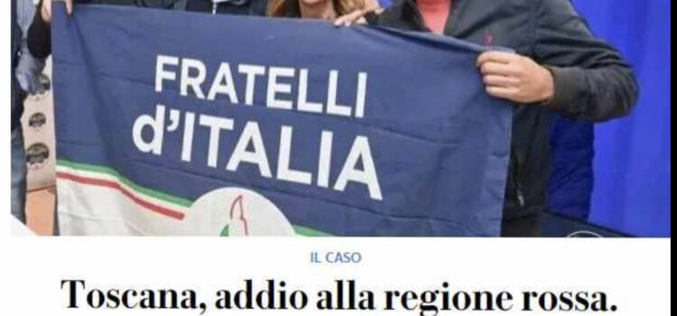 Toscana Fratelli d'Italia primo partito al senato
